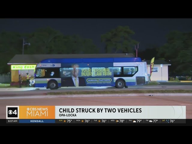 Child struck by 2 vehicles in Opa-Locka