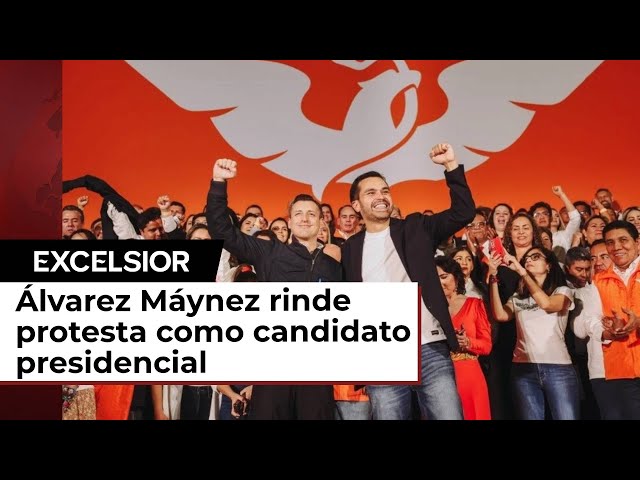 Álvarez Máynez rinde protesta como candidato de MC