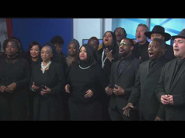 Tarell Martin & C2 Mass Choir sings "Lift Every Voice and Sing" on CBS News Colorado S