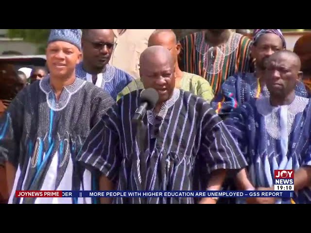 Mahama criticises govt for slow pace of development in newly created regions | JoyNews Prime