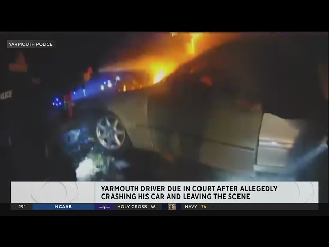 Video shows Yarmouth police officers breaking into car engulfed in flames