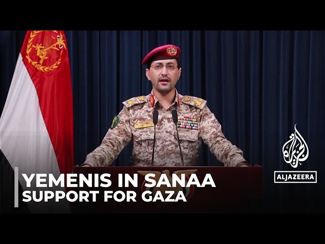 Sanaa Yemenis show support for Gaza with Houthi ship attacks despite US and UK airstrikes