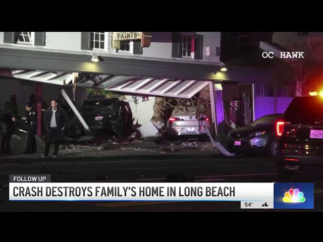 Suspected DUI driver crashes into Long Beach home