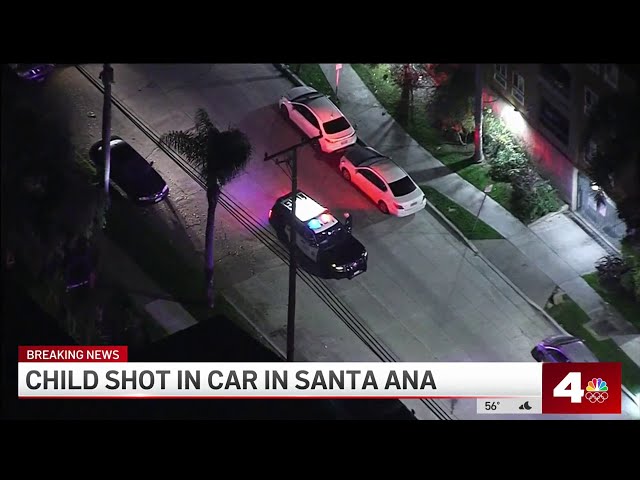 Child shot in car in Santa Ana