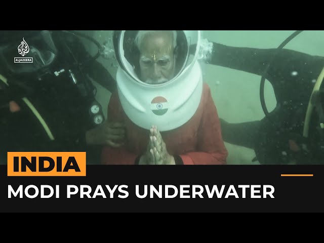 ⁣PM Modi offers underwater prayers at submerged temple | Al Jazeera Newsfeed