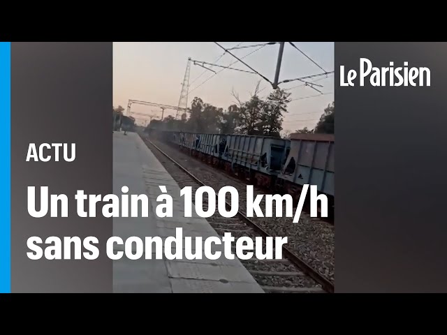 ⁣Inde : un train de fret fonce à 100 km/h sans conducteur