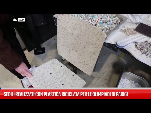 Sedili realizzati con plastica riciclata per Parigi 2024