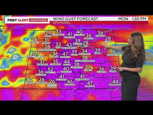⁣Colorado weather: Red Flag Warnings in place through Monday before cold and snow by Tuesday