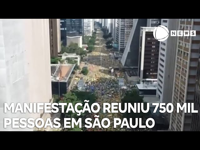 Manifestação pró-Bolsonaro reuniu 750 mil pessoas em São Paulo