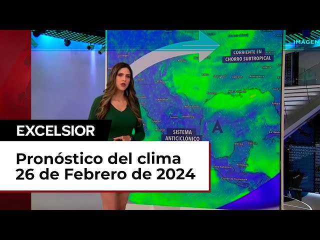 Clima para hoy 26 de Febrero de 2024