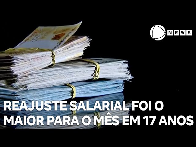 Reajuste salarial foi o maior para o mês em 17 anos