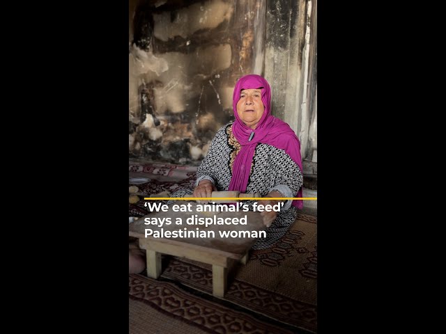 Palestinian woman appeals for food | AJ #shorts