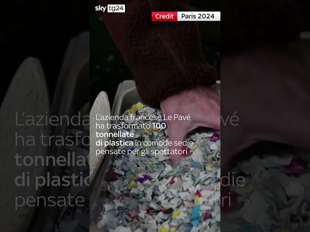 Sedili realizzati con plastica riciclata per Parigi 2024