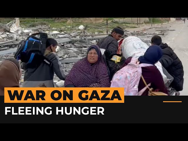 Palestinians flee starvation in north Gaza | Al Jazeera Newsfeed