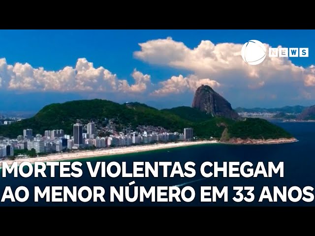 Mortes violentas no Rio de Janeiro chegam ao menor número em 33 anos