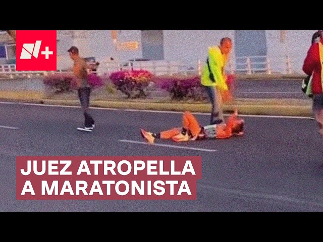 Moto del Comité Organizador atropella a corredor del Medio Maratón de Guadalajara - N+