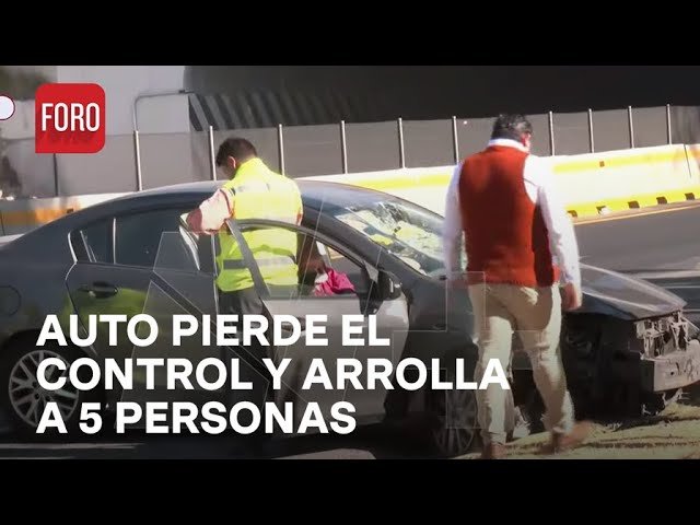 Auto pierde el control y atropella a cinco personas en autopista Chamapa-Lechería - Las Noticias