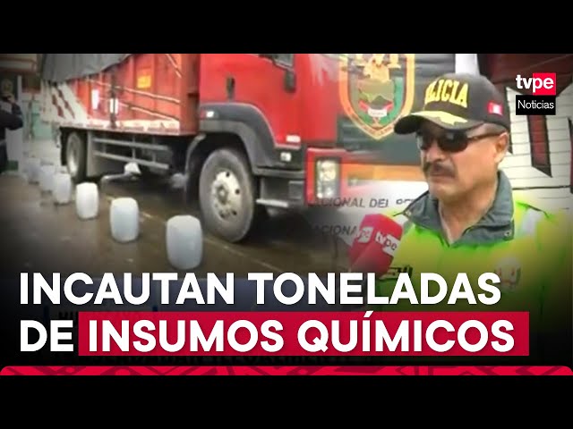 PNP detienen a sujetos que trasladaban toneladas de insumos químicos para drogas