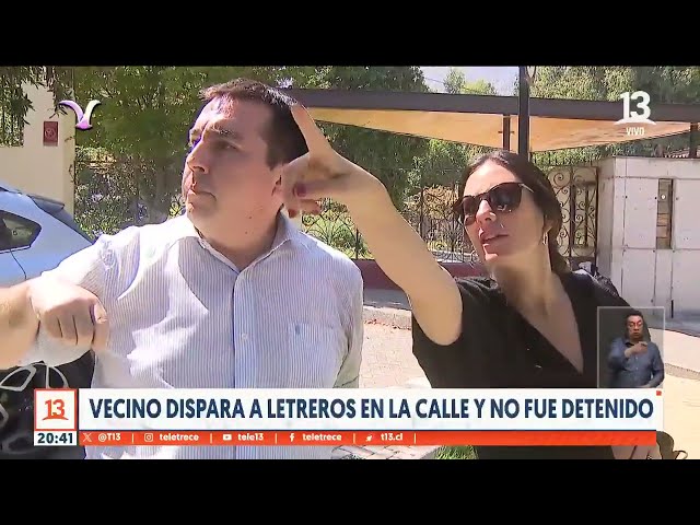 No fue detenido: Vecino disparó contra letreros en La Reina