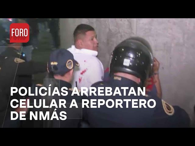 Policías roban pertenencias a reportero de N+ durante bloqueo en Periférico Sur - En Una Hora