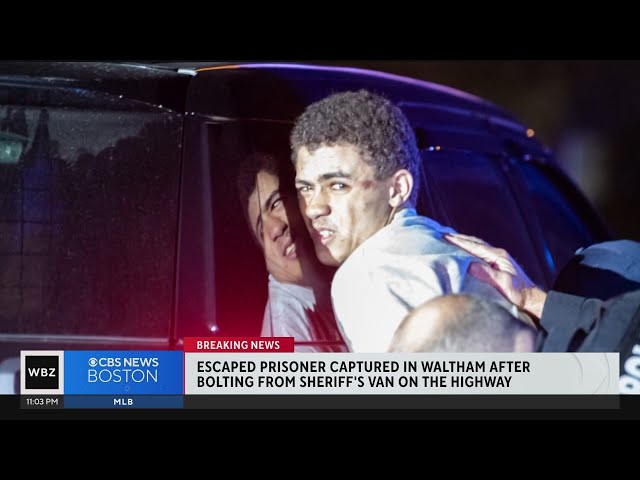 Escaped prisoner arrested after manhunt in Waltham