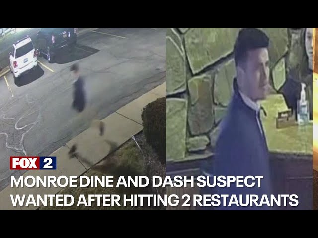 Monroe dine and dash suspect caught on camera