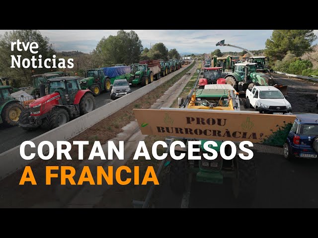 PROTESTAS CAMPO: Las TRACTORADAS se centran en CATALUÑA con CORTES de CARRETERAS | RTVE Noticias