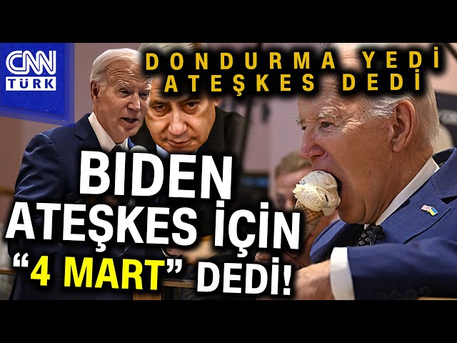 Biden Dondurma Yiyerek Ateşkes Tarihi Verdi: "İsrail Ramazan'da Ateşkese Hazır" Dedi.