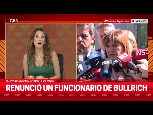 NUEVA BAJA en el GABINETE de MILAI: RENUNCIÓ un FUNCIONARIO de BULLRICH