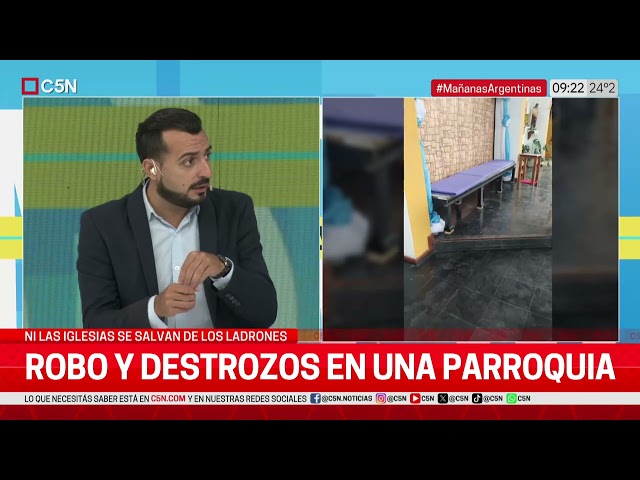 ROBO y DESTROZOS en una PARROQUIA: LOS DELINCUENTES se llevaron hasta el CÁLIZ