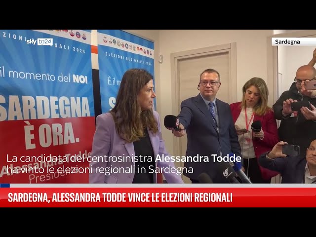 ⁣Sardegna, Alessandra Todde vince le elezioni regionali