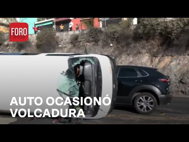 Lesionados por volcadura de transporte público en Naucalpan, Edomex - Expreso de la Mañana