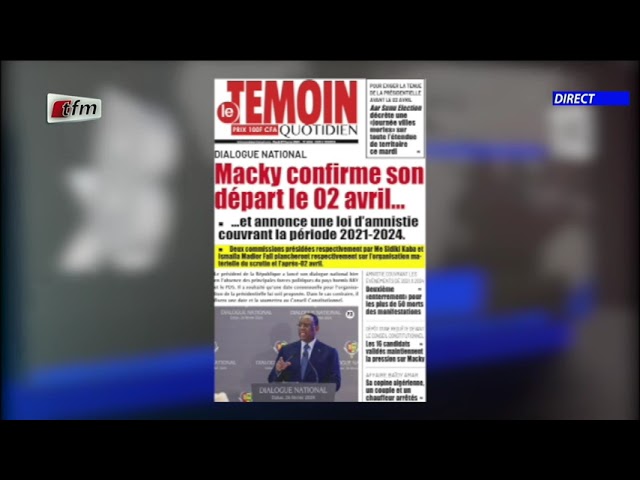 Revue de Presse du 27 Février 2024 présenté par Mamadou Mouhamed Ndiaye