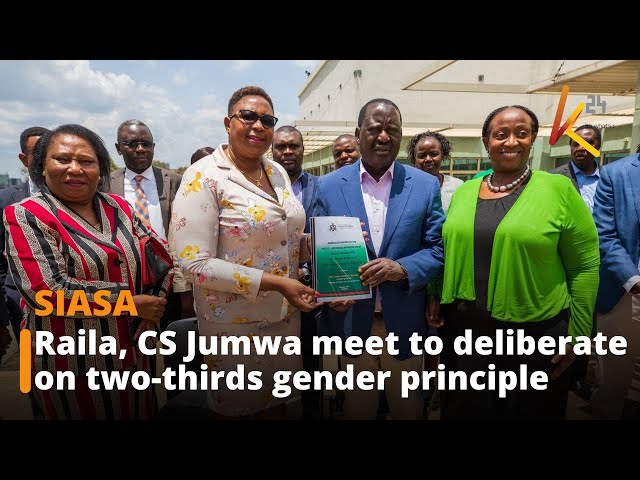 Raila, CS Jumwa meet to deliberate on two-thirds gender principle