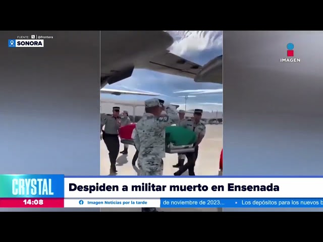 Despiden a Carlos Frías, uno de los militares desaparecidos en Ensenada