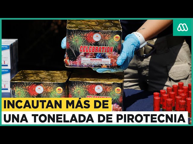 Enorme incautación de pirotecnia: Más de una tonelada y media de fuegos artificiales