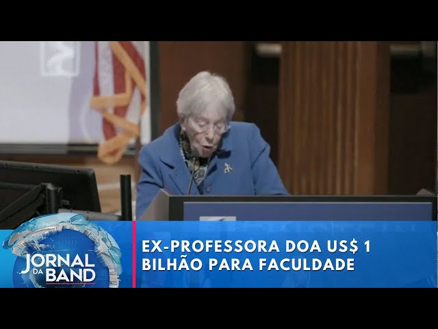 Ex-professora faz doação bilionária para faculdade em Nova York | Jornal da Band