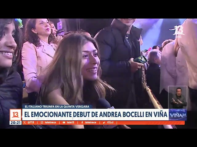 El emocionante debut de Andrea Bocelli en Viña 2024