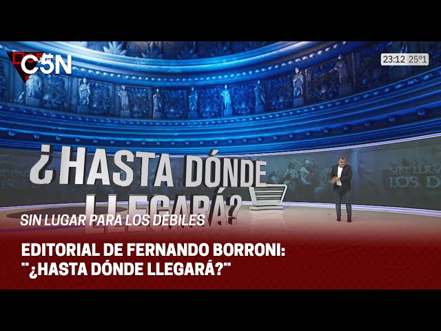 EDITORIAL de FERNANDO BORRONI en SIN LUGAR PARA LOS DÉBILES: ¨¿HASTA DÓNDE LLEGARÁ?¨