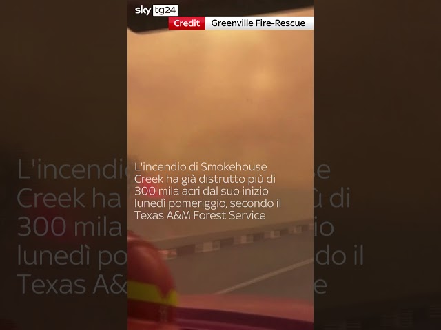 ⁣Stati Uniti, incendi distruggono boschi nel nord del Texas