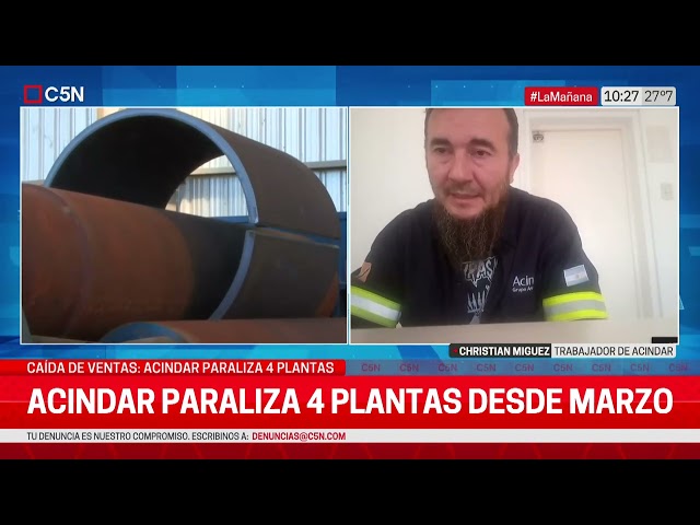 ACINDAR PARALIZA 4 PLANTAS desde MARZO: la SIDELÚRGIA SUFRE una CAÍDA de CASI el 40%