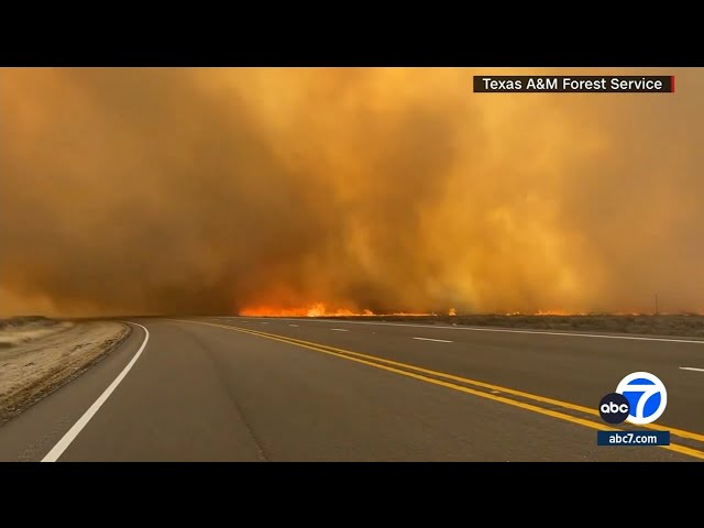 Out-of-control wildfires scorch Texas Panhandle