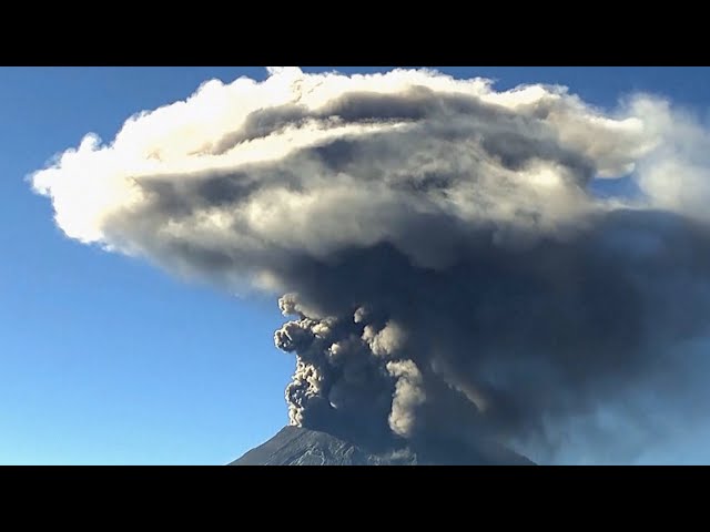 Popocatepetl volcano spews steam and ash that could reach Mexico City