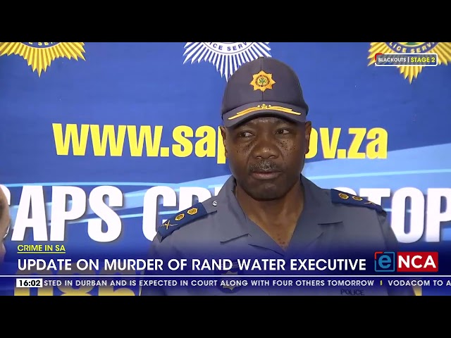 Update on murder of Rand Water executive