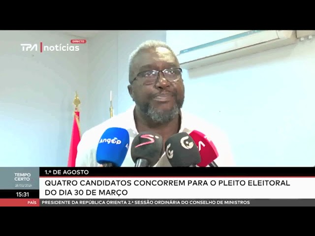 1º de Agosto - Quatro candidatos concorrem para o pleito eleitoral do dia 30 de Março