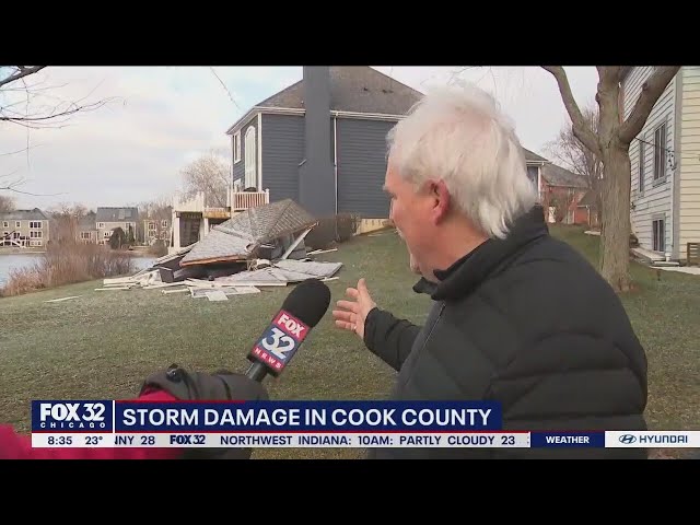 Storm damage cleanup begins in Cook County