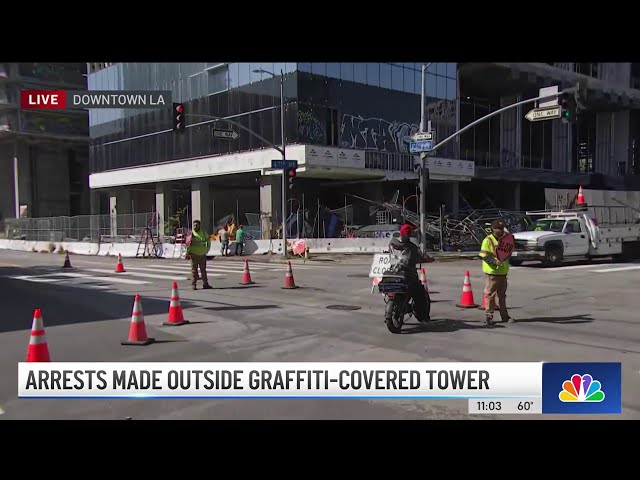 Arrests made at graffiti towers in downtown LA