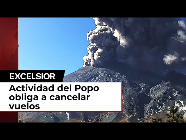 Volcán Popocatépetl registra intensa actividad