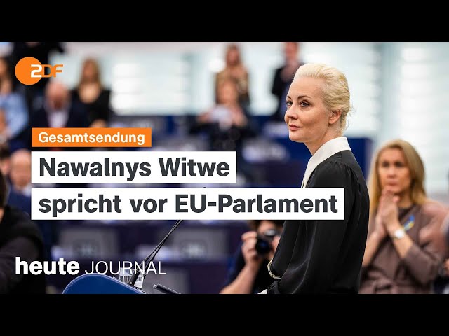 heute journal vom 28.02.2024 Nawalnaja spricht vor EU-Parlament, Fregatte wehrt Huthi-Angriff ab