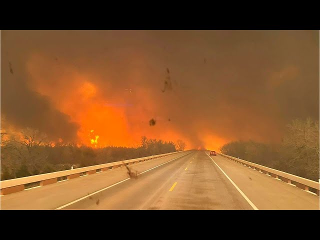 Watch as second largest fire in Texas history ravages through the state